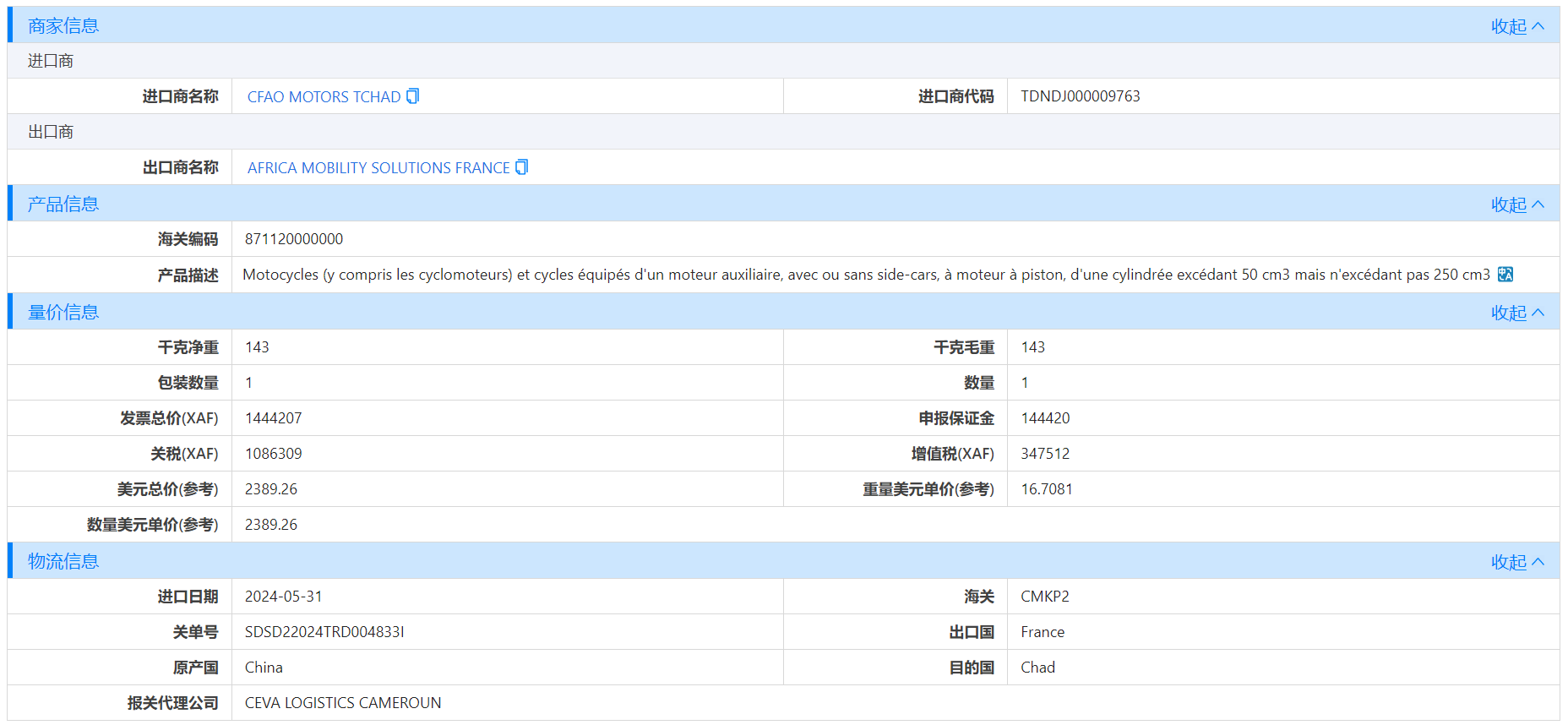 乍得海关数据,海关数据,凯发K8海关数据
